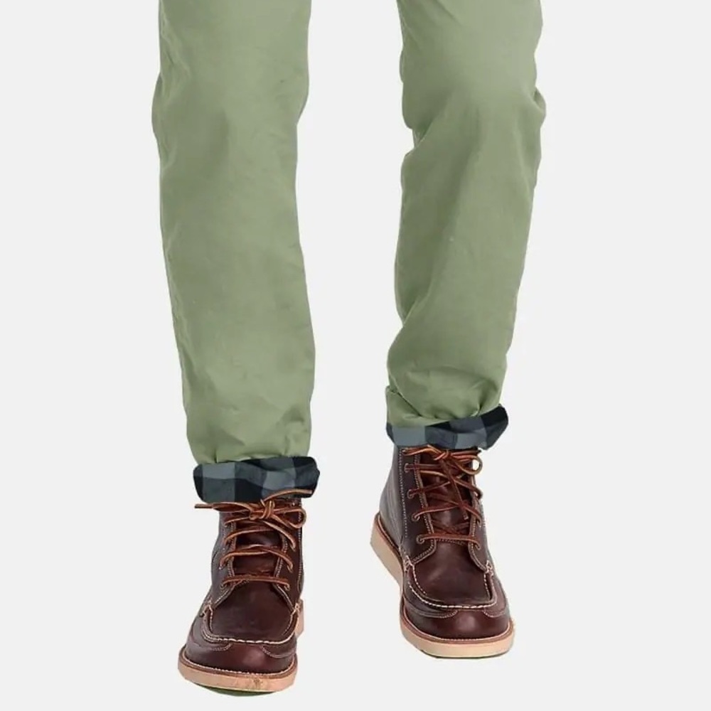 Woodies Olive Flannel Lined Stretched Chino